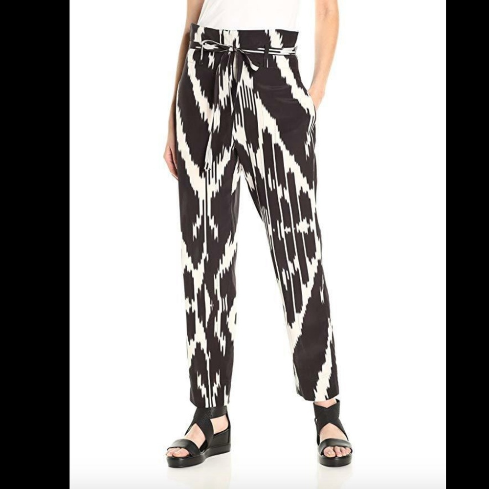 NEW $355 Theory Gunilla‎ Ikat Print Silk Pants